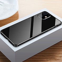 Custodia Lusso Alluminio Laterale Specchio 360 Gradi Cover T03 per Apple iPhone 12 Nero