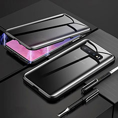 Custodia Lusso Alluminio Laterale Specchio 360 Gradi Cover T03 per Samsung Galaxy S10 Plus Nero