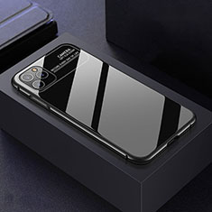Custodia Lusso Alluminio Laterale Specchio 360 Gradi Cover T04 per Apple iPhone 11 Pro Max Nero