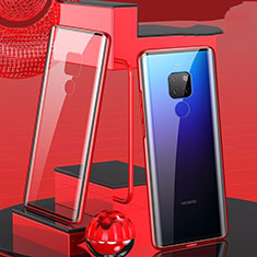Custodia Lusso Alluminio Laterale Specchio 360 Gradi Cover T04 per Huawei Mate 20 Rosso