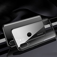 Custodia Lusso Alluminio Laterale Specchio 360 Gradi Cover T04 per Huawei P30 Lite Nero