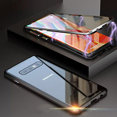 Custodia Lusso Alluminio Laterale Specchio 360 Gradi Cover T05 per Samsung Galaxy S10 5G Nero