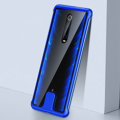 Custodia Lusso Alluminio Laterale Specchio 360 Gradi Cover T05 per Xiaomi Redmi K20 Pro Blu