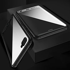 Custodia Lusso Alluminio Laterale Specchio 360 Gradi Cover T06 per Oppo R15X Nero