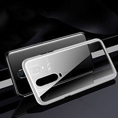 Custodia Lusso Alluminio Laterale Specchio 360 Gradi Cover T06 per Oppo R17 Pro Bianco