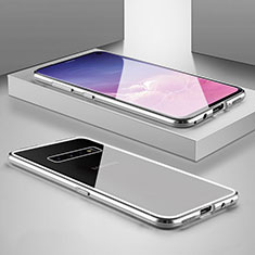 Argento Custodia Lusso Alluminio Laterale Specchio 360 Gradi Cover T06 per Samsung Galaxy S10 5G Argento