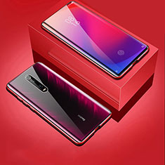 Custodia Lusso Alluminio Laterale Specchio 360 Gradi Cover T06 per Xiaomi Redmi K20 Pro Rosso