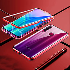 Custodia Lusso Alluminio Laterale Specchio 360 Gradi Cover T07 per Huawei Honor 20i Rosso