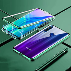 Custodia Lusso Alluminio Laterale Specchio 360 Gradi Cover T07 per Huawei Honor 20i Verde