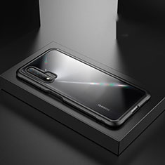 Custodia Lusso Alluminio Laterale Specchio 360 Gradi Cover T07 per Huawei Nova 6 Nero