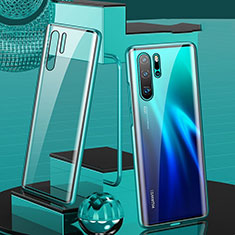 Custodia Lusso Alluminio Laterale Specchio 360 Gradi Cover T07 per Huawei P30 Pro Verde