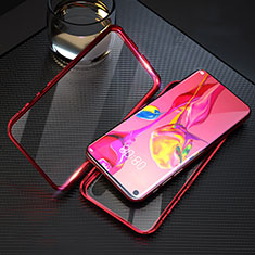 Custodia Lusso Alluminio Laterale Specchio 360 Gradi Cover T09 per Huawei Honor 20 Rosso