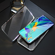 Custodia Lusso Alluminio Laterale Specchio 360 Gradi Cover T09 per Huawei Nova 5T Argento