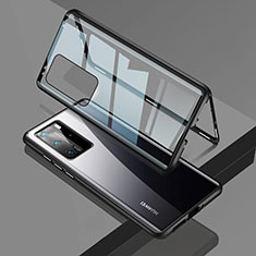 Custodia Lusso Alluminio Laterale Specchio 360 Gradi Cover T09 per Huawei P40 Pro Nero