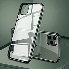 Custodia Lusso Alluminio Laterale Specchio 360 Gradi Cover T10 per Apple iPhone 11 Pro Max Verde