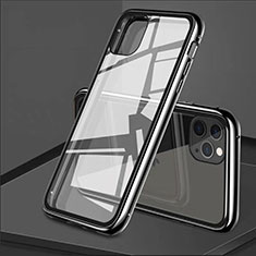 Custodia Lusso Alluminio Laterale Specchio 360 Gradi Cover T10 per Apple iPhone 11 Pro Nero
