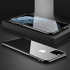 Custodia Lusso Alluminio Laterale Specchio 360 Gradi Cover T11 per Apple iPhone 11 Pro Max Nero