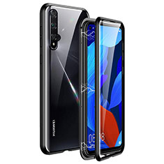 Custodia Lusso Alluminio Laterale Specchio 360 Gradi Cover T11 per Huawei Honor 20S Nero