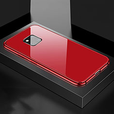 Custodia Lusso Alluminio Laterale Specchio 360 Gradi Cover T15 per Huawei Mate 20 Pro Rosso