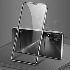 Custodia Lusso Alluminio Laterale Specchio 360 Gradi Cover T15 per Huawei Nova 5 Nero