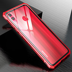 Custodia Lusso Alluminio Laterale Specchio Cover M01 per Huawei Honor V10 Lite Rosso