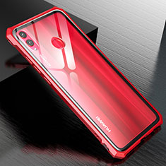 Custodia Lusso Alluminio Laterale Specchio Cover M01 per Huawei Honor View 10 Lite Rosso