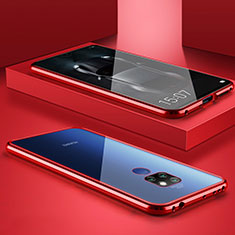 Custodia Lusso Alluminio Laterale Specchio Cover M01 per Huawei Mate 20 Rosso