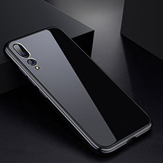 Custodia Lusso Alluminio Laterale Specchio Cover M01 per Huawei P20 Pro Nero