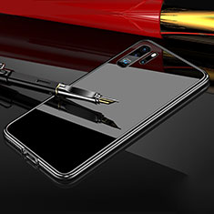 Custodia Lusso Alluminio Laterale Specchio Cover M03 per Huawei P30 Pro New Edition Argento