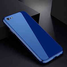 Custodia Lusso Alluminio Laterale Specchio Cover per Apple iPhone 6 Blu