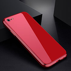 Custodia Lusso Alluminio Laterale Specchio Cover per Apple iPhone 6 Rosso