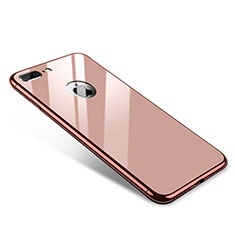Custodia Lusso Alluminio Laterale Specchio Cover per Apple iPhone 7 Plus Oro Rosa