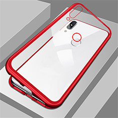 Custodia Lusso Alluminio Laterale Specchio Cover per Huawei Honor V10 Lite Rosso