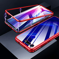 Custodia Lusso Alluminio Laterale Specchio Cover per Huawei Honor View 20 Rosso