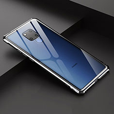 Custodia Lusso Alluminio Laterale Specchio Cover per Huawei Mate 20 X Nero