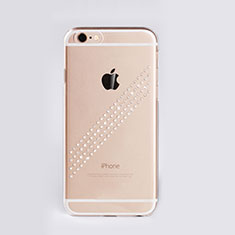 Custodia Lusso Diamante Strass Gioielli per Apple iPhone 6 Plus Bianco