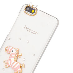 Custodia Lusso Diamante Strass Gioielli Zebra per Huawei Honor 4X Rosa