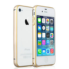 Custodia Lusso Laterale Alluminio per Apple iPhone 4 Oro