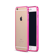 Custodia Lusso Laterale Alluminio per Apple iPhone 6 Plus Rosa Caldo
