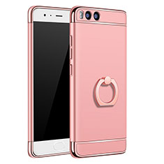 Custodia Lusso Metallo Laterale e Plastica con Anello Supporto A02 per Xiaomi Mi 6 Oro Rosa