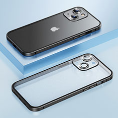 Custodia Lusso Metallo Laterale e Plastica Cover Bling-Bling LF1 per Apple iPhone 14 Plus Nero