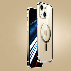 Custodia Lusso Metallo Laterale e Plastica Cover con Mag-Safe Magnetic JB1 per Apple iPhone 14 Oro
