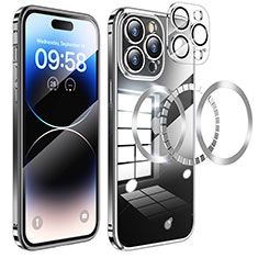 Custodia Lusso Metallo Laterale e Plastica Cover con Mag-Safe Magnetic LF3 per Apple iPhone 14 Pro Max Nero
