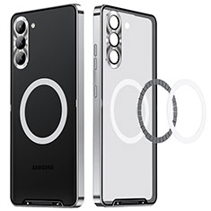 Custodia Lusso Metallo Laterale e Plastica Cover con Mag-Safe Magnetic LK1 per Samsung Galaxy S22 Plus 5G Argento