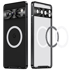 Custodia Lusso Metallo Laterale e Plastica Cover con Mag-Safe Magnetic LK2 per Google Pixel 8 Pro 5G Nero