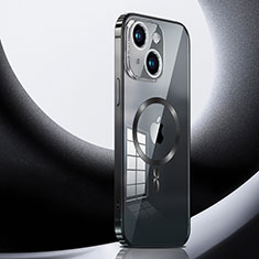 Custodia Lusso Metallo Laterale e Plastica Cover con Mag-Safe Magnetic LK3 per Apple iPhone 14 Plus Nero