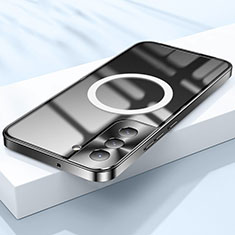 Custodia Lusso Metallo Laterale e Plastica Cover con Mag-Safe Magnetic per Samsung Galaxy S21 5G Nero
