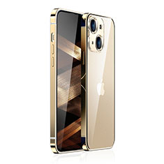 Custodia Lusso Metallo Laterale e Plastica Cover JB1 per Apple iPhone 15 Plus Oro