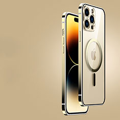 Custodia Lusso Metallo Laterale e Plastica Cover JB2 per Apple iPhone 14 Pro Max Oro