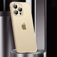 Custodia Lusso Metallo Laterale e Plastica Cover JL2 per Apple iPhone 13 Pro Oro